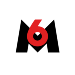 M6 TV channel logo black and red